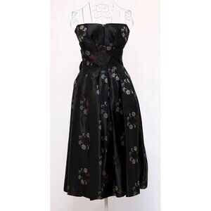 Alfred Shaheen Dress Hawaiian Asian Vintage 1950s Brocade XXS